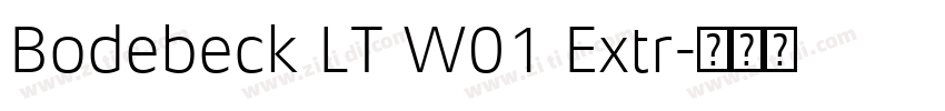 Bodebeck LT W01 Extr字体转换